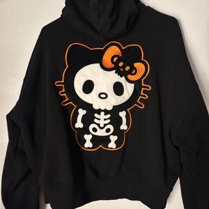 Forever 21 Black Hello Kitty Skeleton Hoodie
